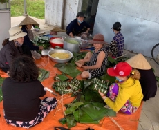 banh chung xanh cho ngay tet am