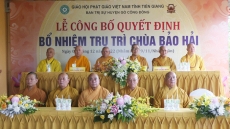 tien giang  le cong bo quyet dinh bo nhiem tru tri chua bao hai huyen go cong dong