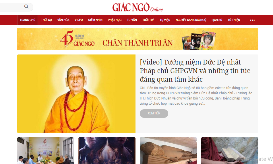 dau moc lich su cua phat giao 45 ky niem bao giac ngo ra so dau tien