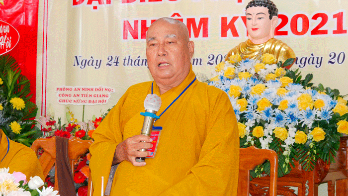 tien giang  dai duc thich thien nguyen tiep tuc lam truong ban tri su phat giao huyen cho gao